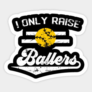 Raise Ballers Softball Baseball Player Sticker